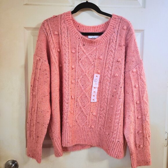 Old Navy Bubblegum Pink Sweater NWT | Cozy Cute Fall/Winter Vibes | Size XL - Picture 4 of 6
